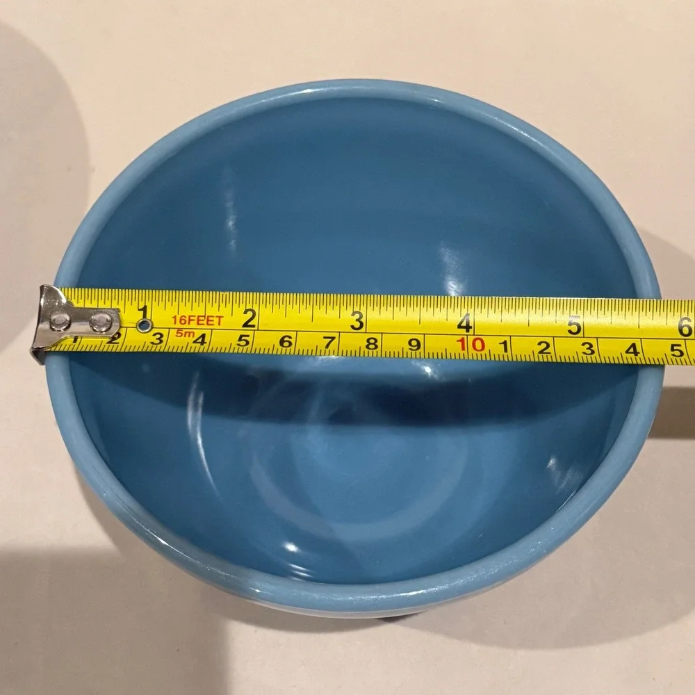 Vintage Pyrex Delphite Blue 401 402 Nesting Mixing Bowls Rare HTF Opal Glass Set